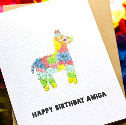 Finch and Flourish Paper Goods - Happy Birthday Amiga Piñata Card - Dear John