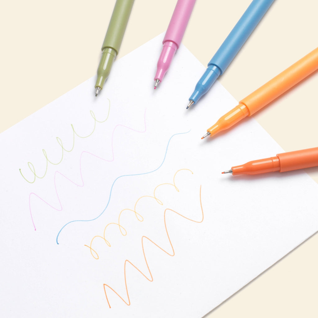 Fineliners Set of 5 — High Energy Colors - Dear John