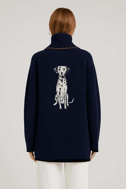 Flat White Signature Dalmatian Cardigan - Dear John