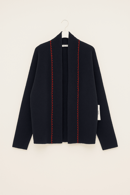 Flat White Signature Dalmatian Cardigan - Dear John