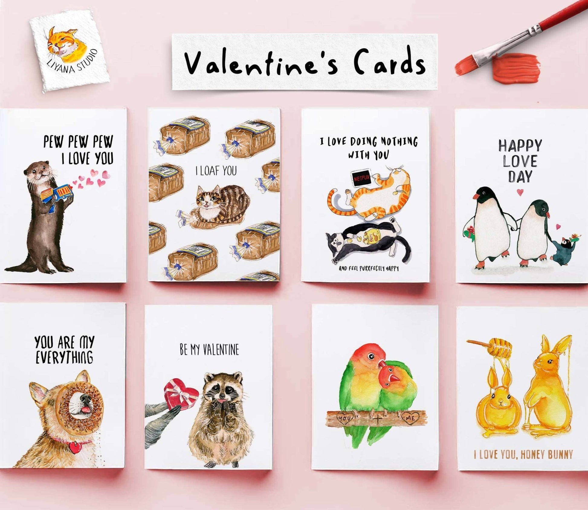 Flower Bees - Cute Valentines Day Card - Dear John