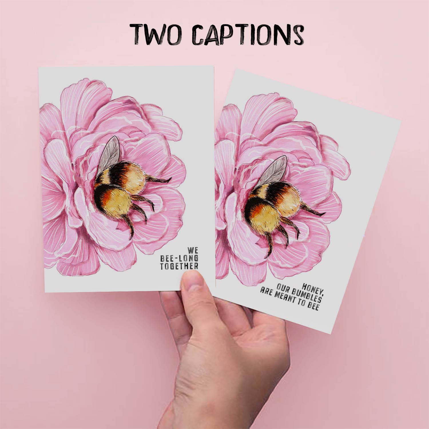 Flower Bees - Cute Valentines Day Card - Dear John