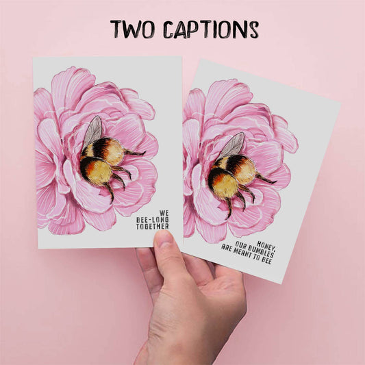 Flower Bees - Cute Valentines Day Card - Dear John