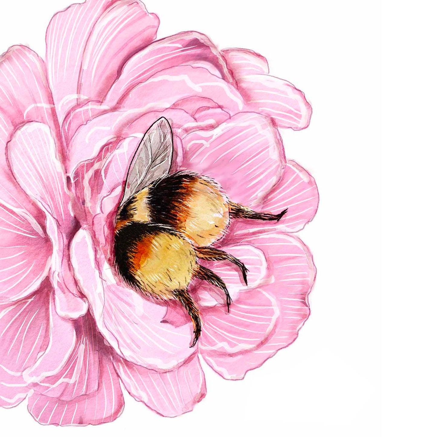 Flower Bees - Cute Valentines Day Card - Dear John