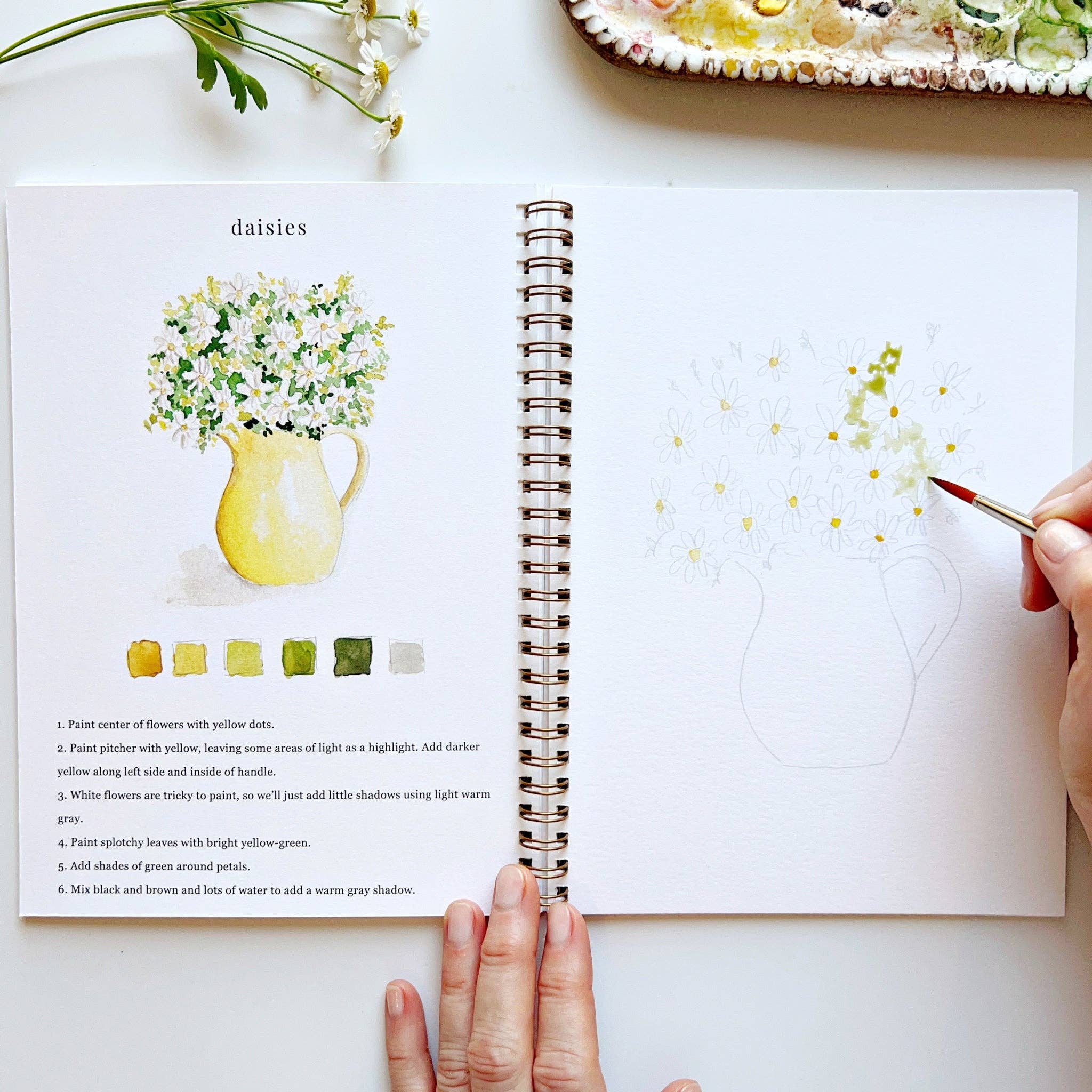 Flowers watercolor workbook - Dear John