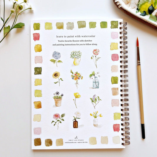Flowers watercolor workbook - Dear John