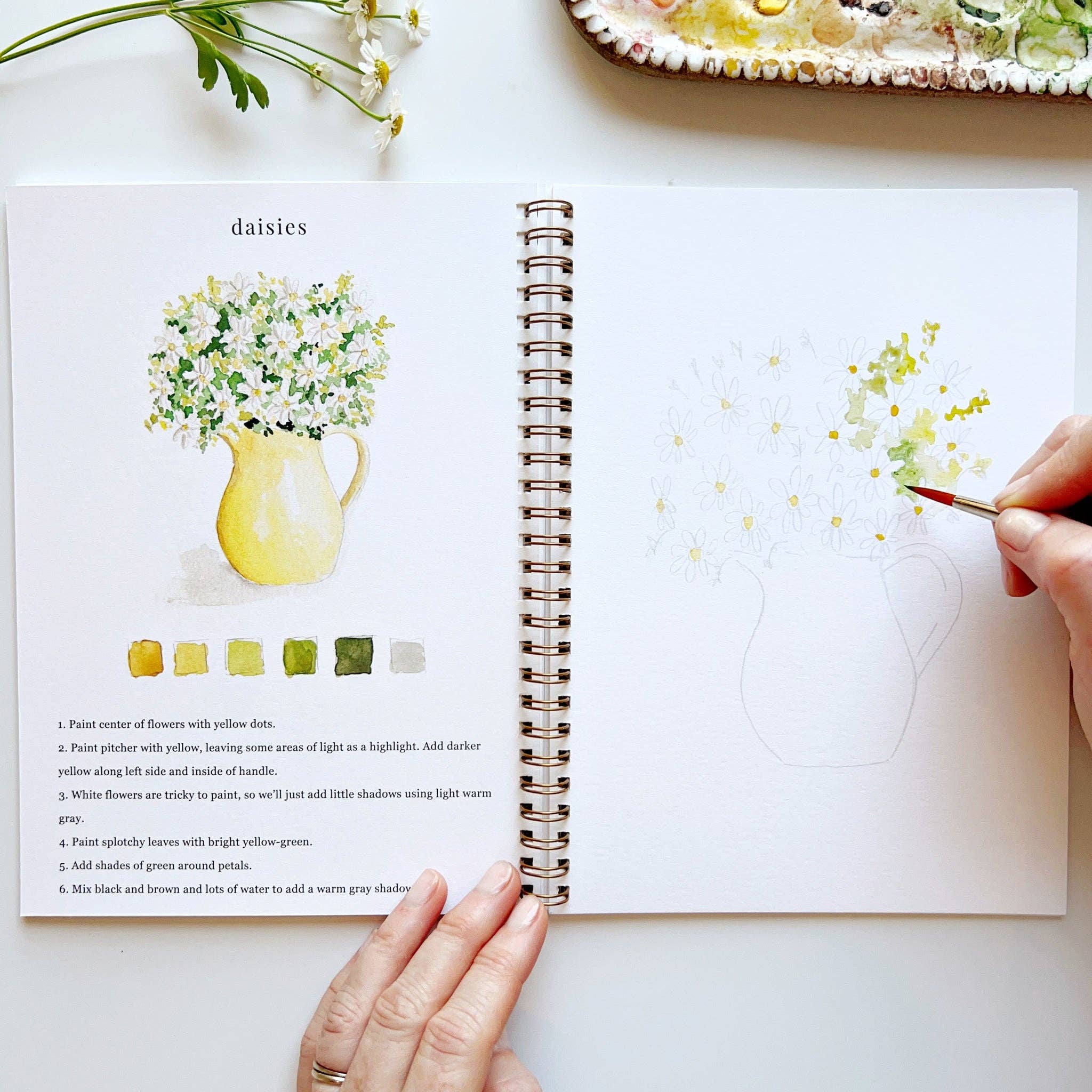 Flowers watercolor workbook - Dear John