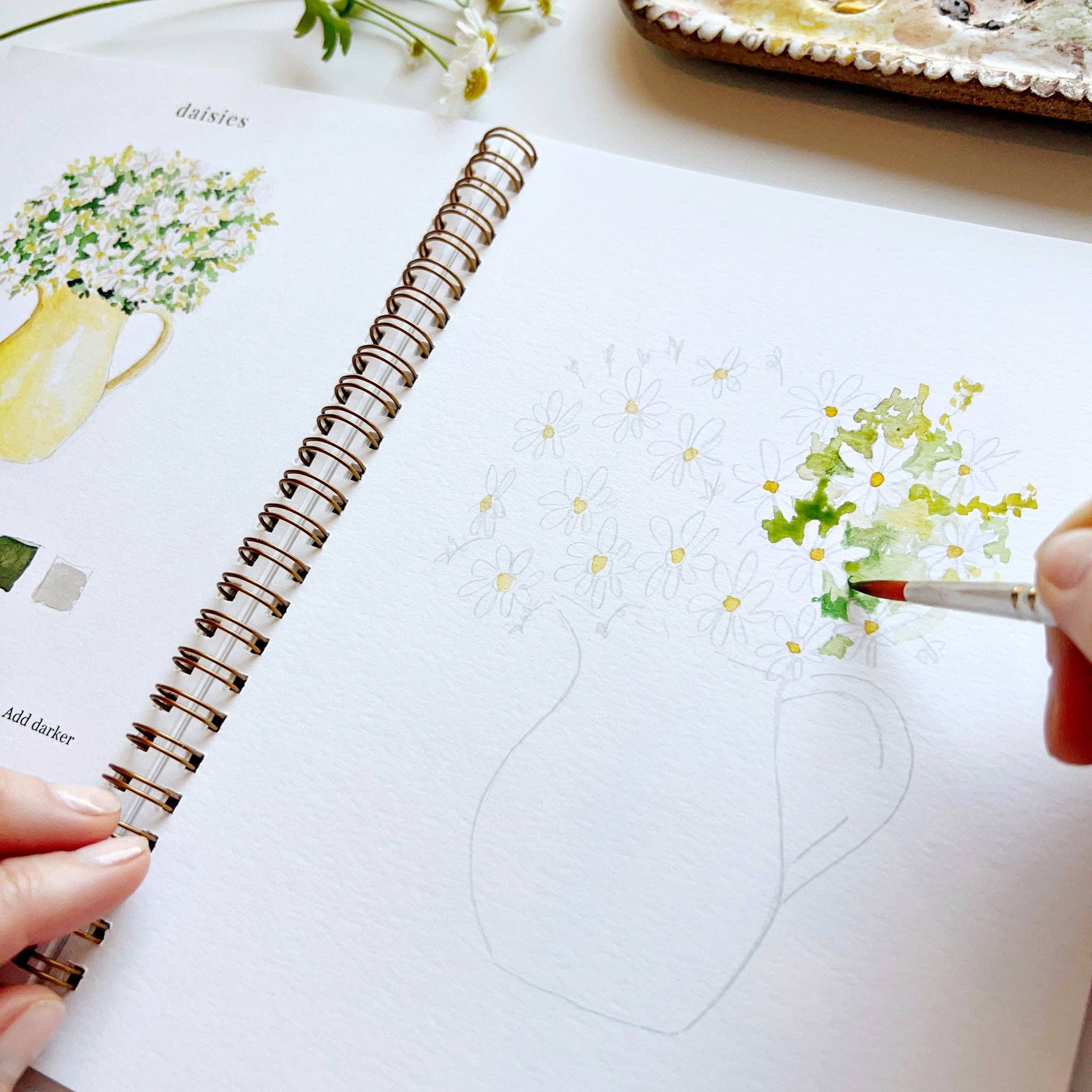 Flowers watercolor workbook - Dear John