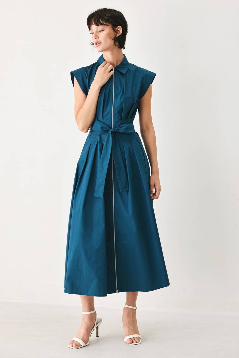 FLYING TOMATO - A solid woven midi dress - FD1473 - Dear John