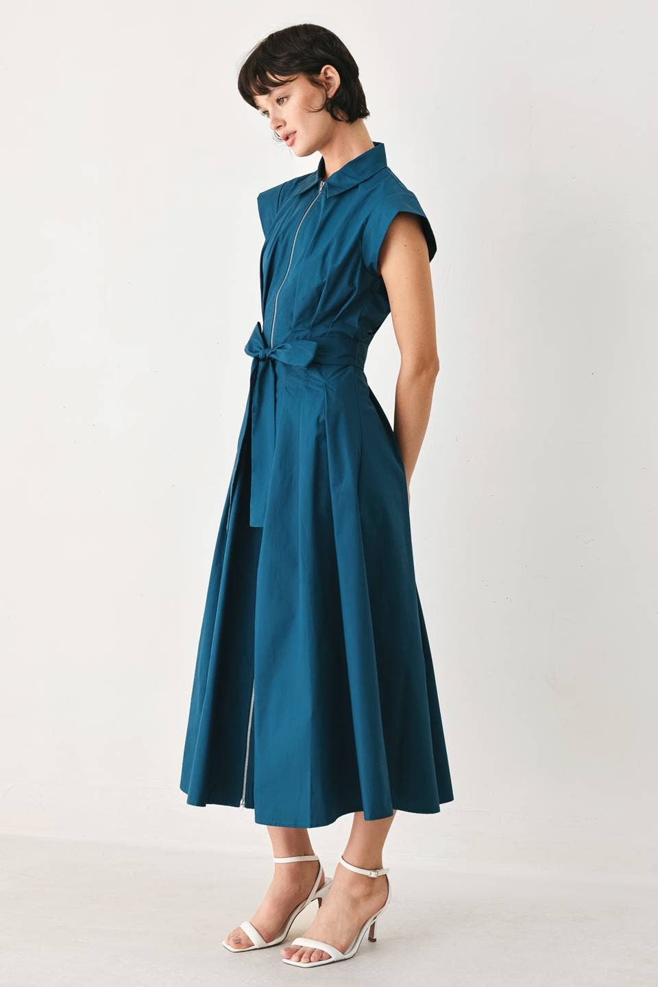 FLYING TOMATO - A solid woven midi dress - FD1473 - Dear John