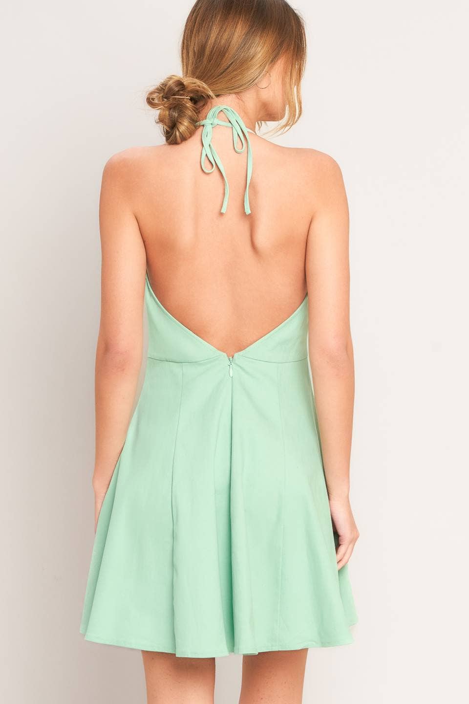 FLYING TOMATO - A solid woven mini dress - ID23482 - Dear John