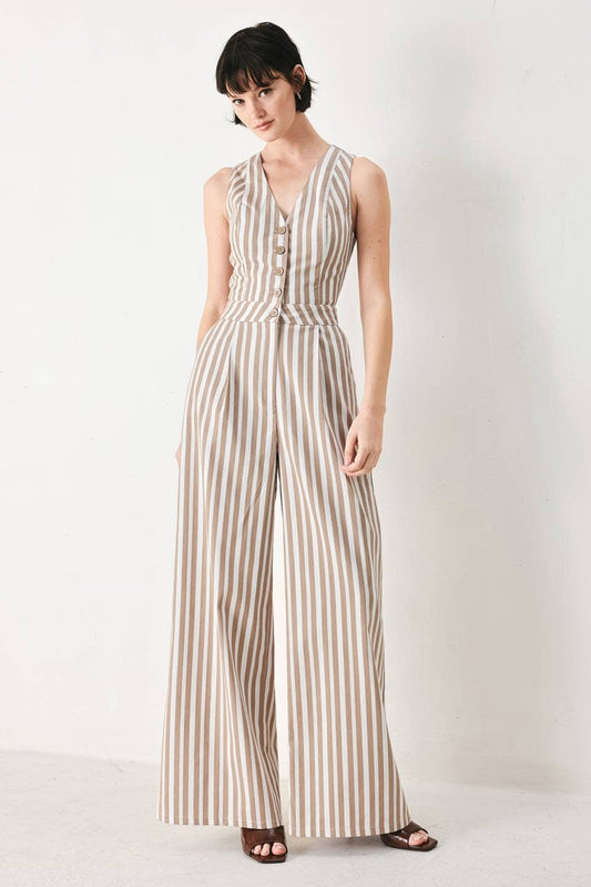 FLYING TOMATO - A striped woven jumpsuit - FP2185 - Dear John