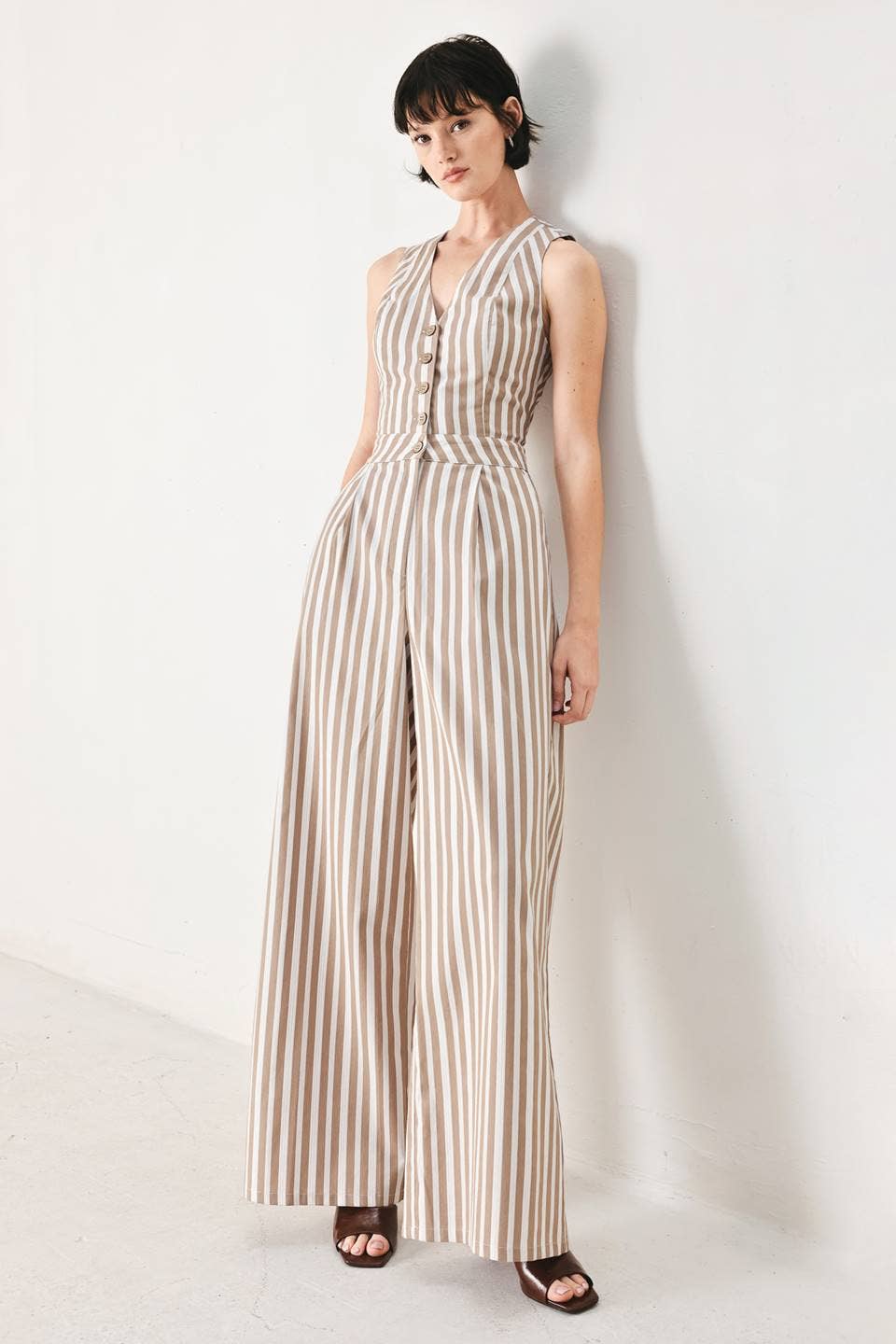 FLYING TOMATO - A striped woven jumpsuit - FP2185 - Dear John