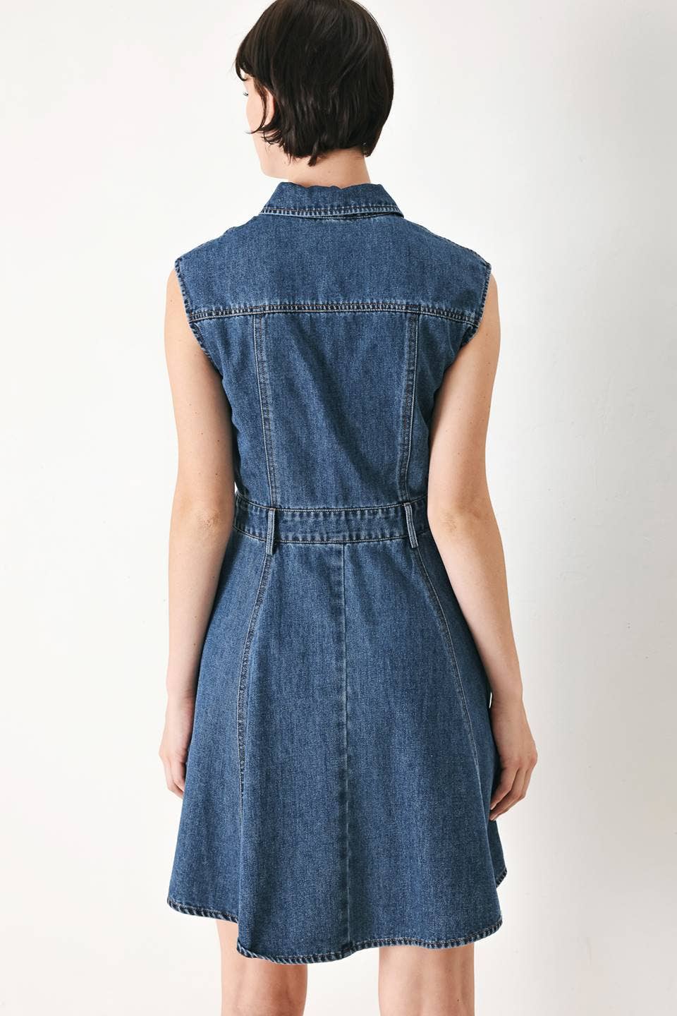 FLYING TOMATO - A washed denim mini dress - FD1930 - Dear John