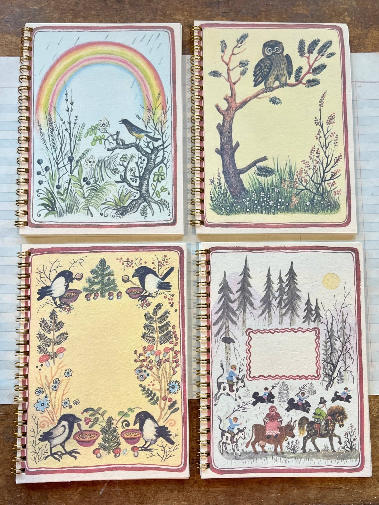 Folksy Forest Scene Notebooks - Dear John