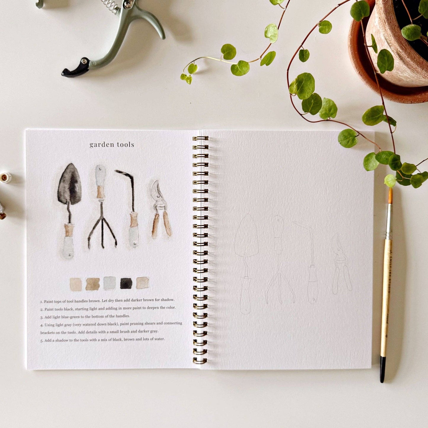 Garden watercolor workbook - Dear John