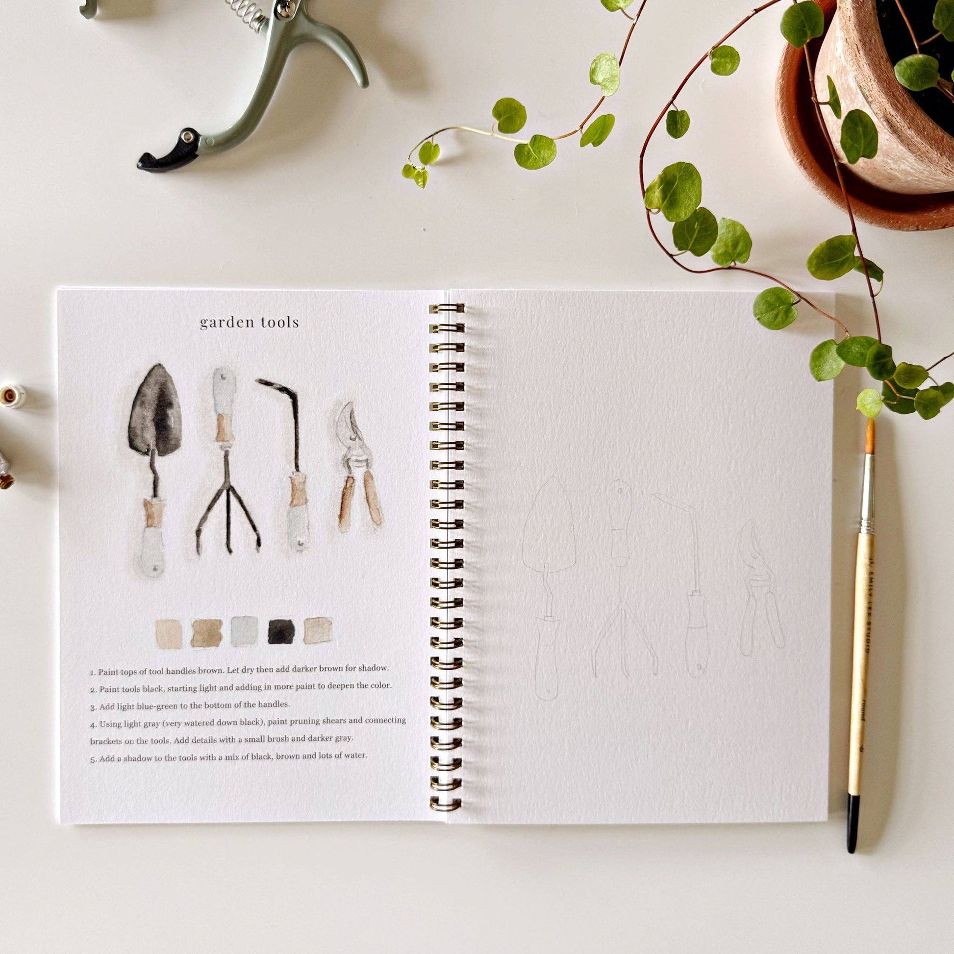 Garden watercolor workbook - Dear John