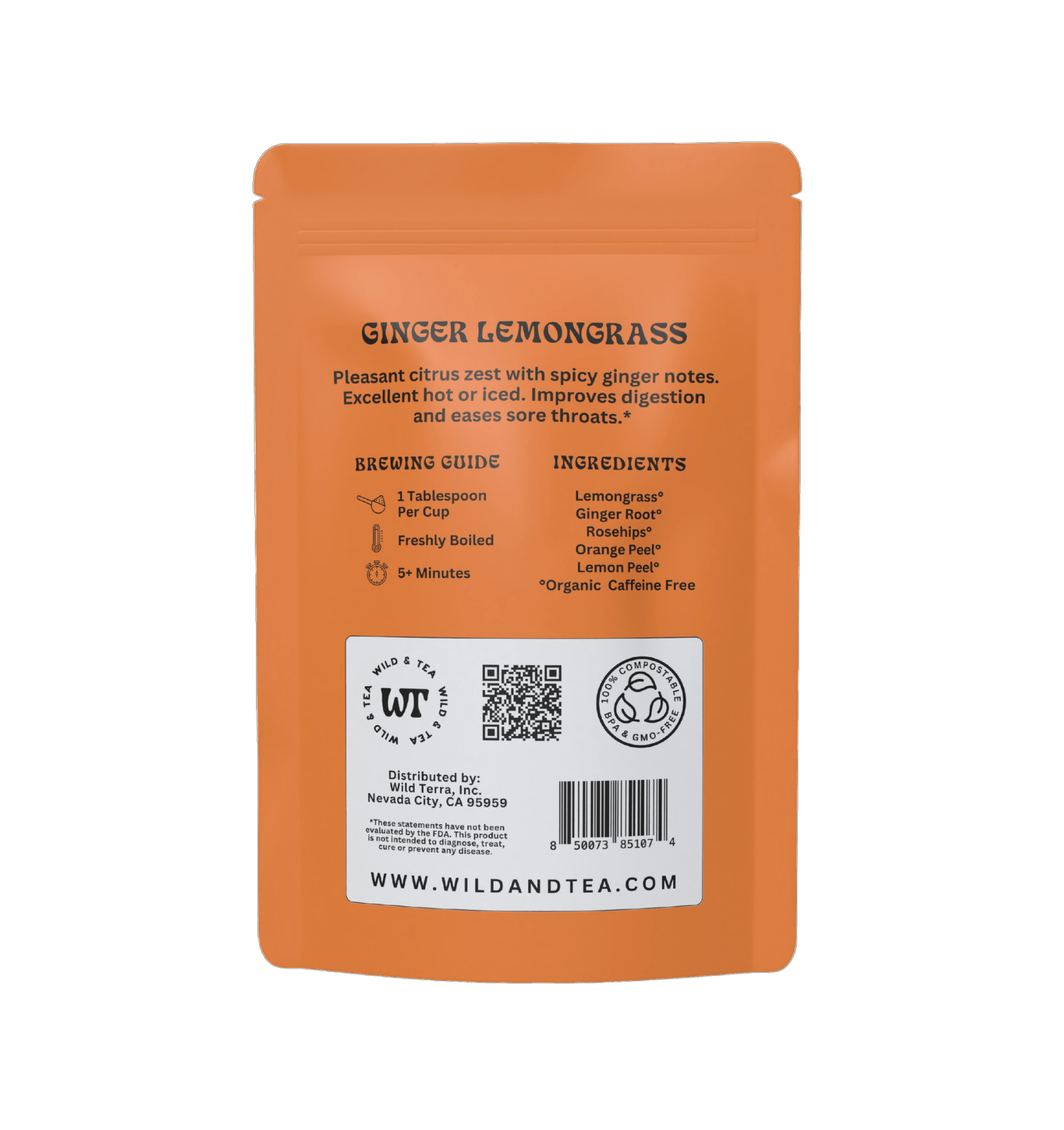 Ginger Lemongrass Herbal Tea - Dear John