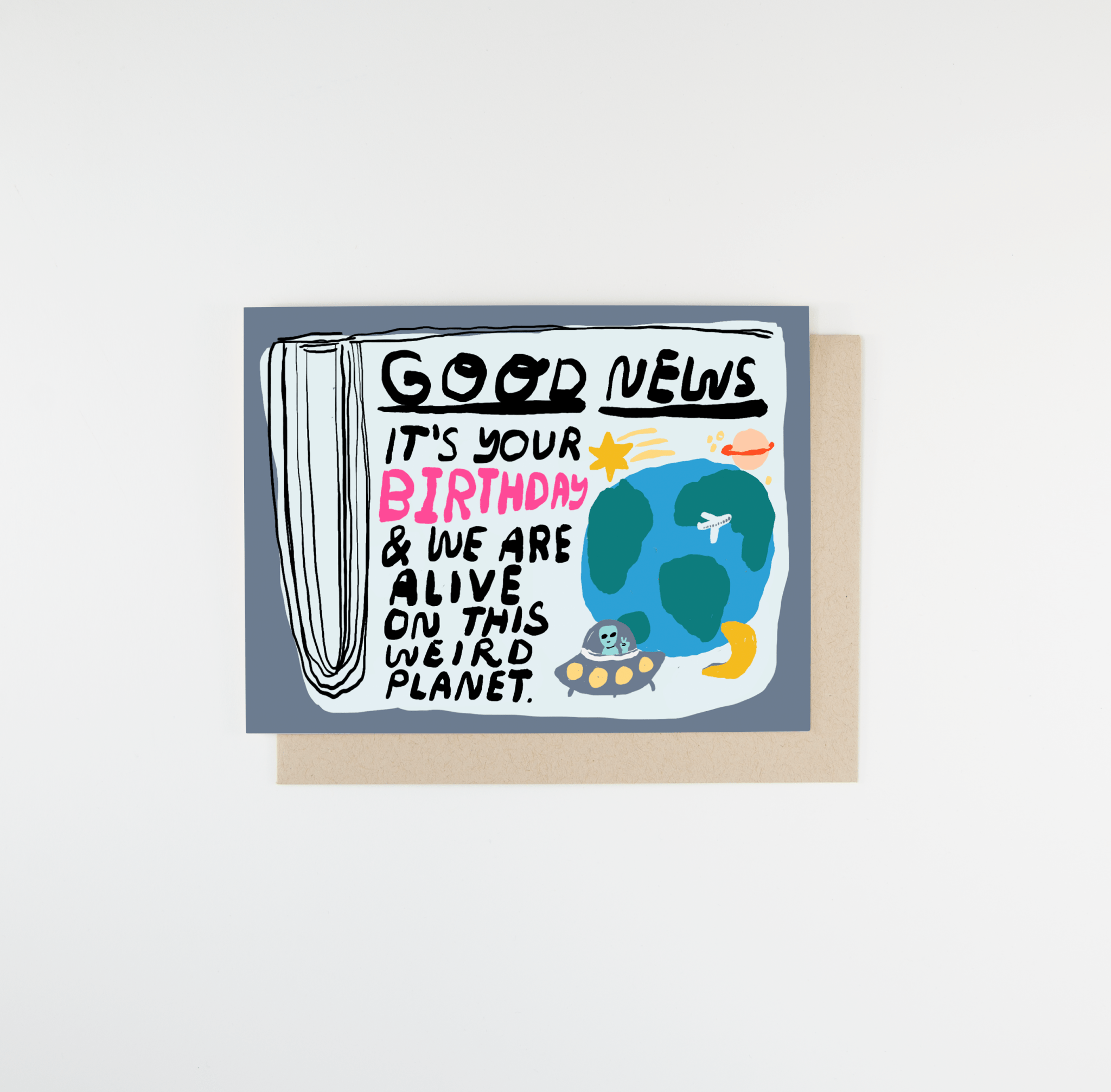 Good News Birthday Card - Dear John