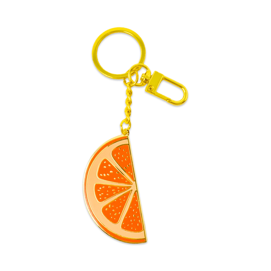 Grapefruit Slice Enamel Bag Charm & Keychain - Dear John