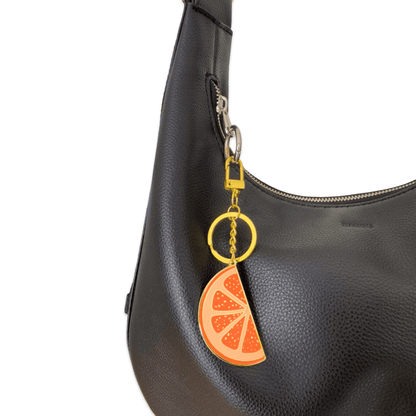 Grapefruit Slice Enamel Bag Charm & Keychain - Dear John