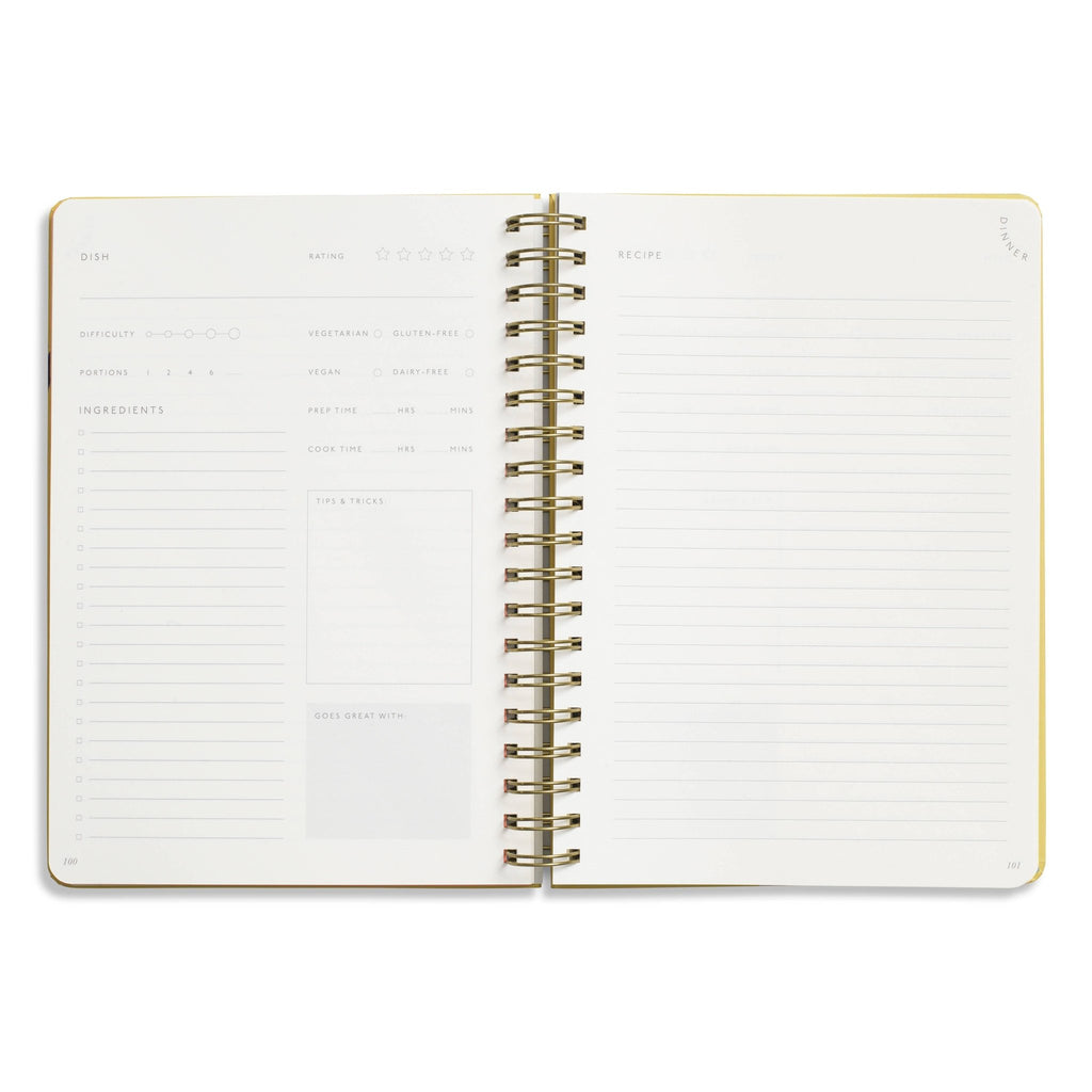 Guided Recipe Journal — B5 Spiral Hardcover (Hanging Fruits) - Dear John
