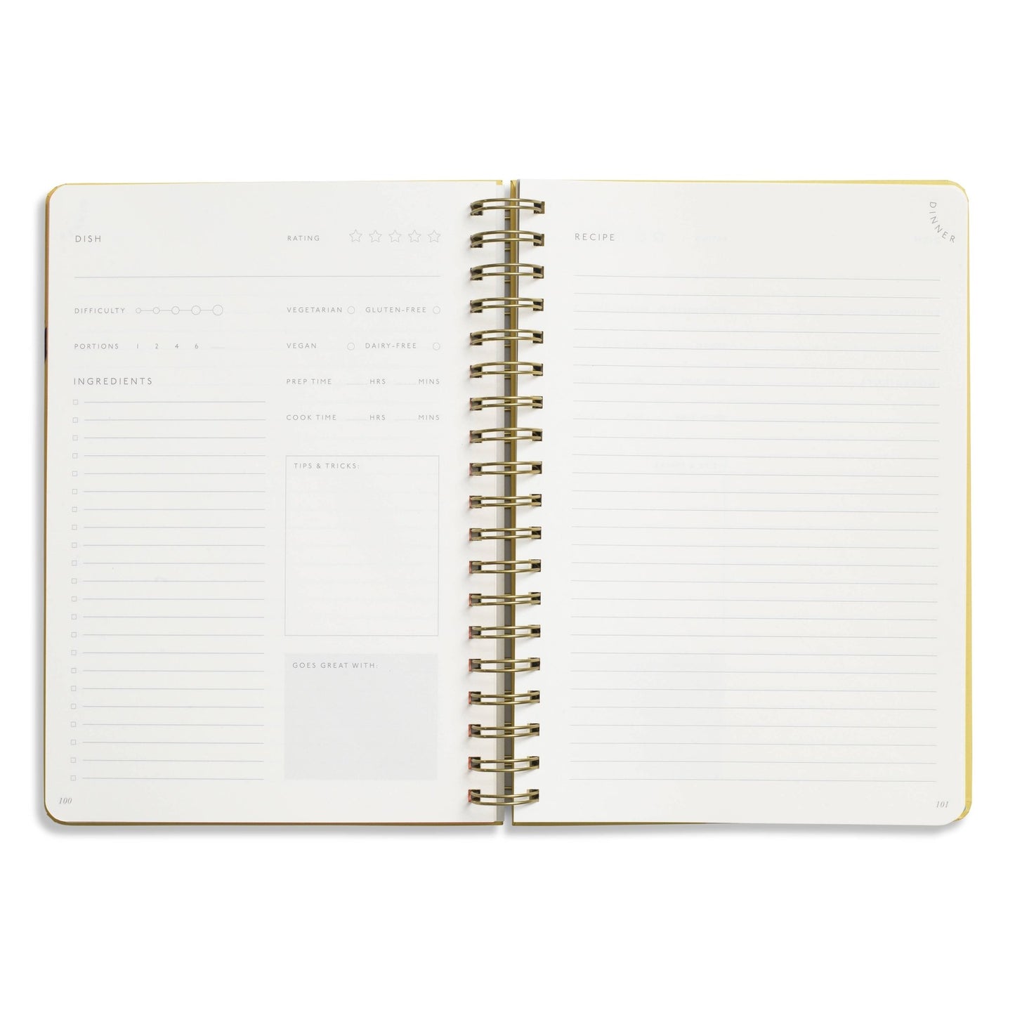 Guided Recipe Journal — B5 Spiral Hardcover (Hanging Fruits) - Dear John