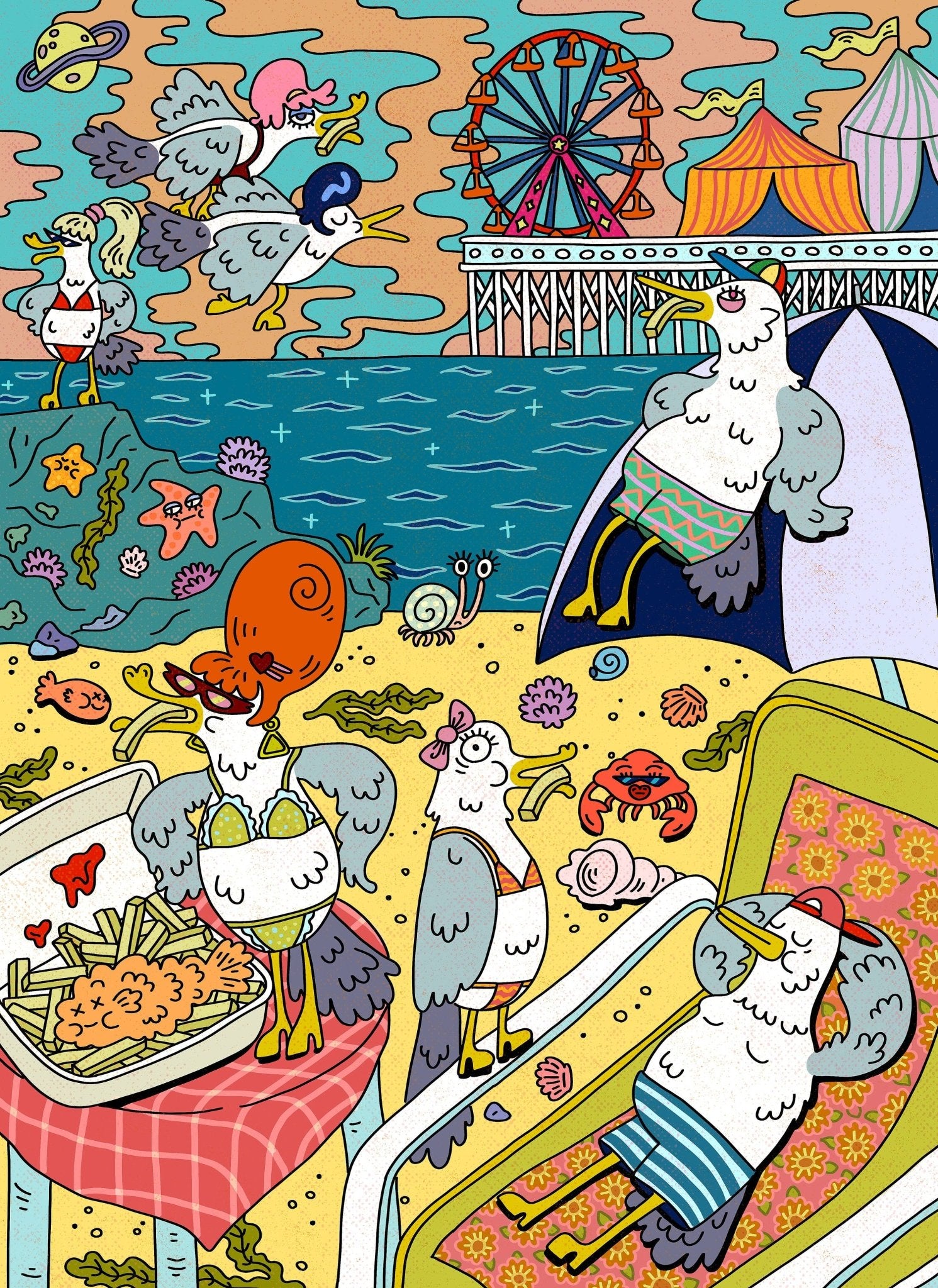 Gull Trouble | 1,000 Piece Puzzle - Dear John