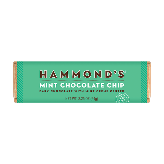 Hammond's Candies - Candy Bar - Dark Chocolate - Mint Chocolate Chip - 2.25 oz - Dear John