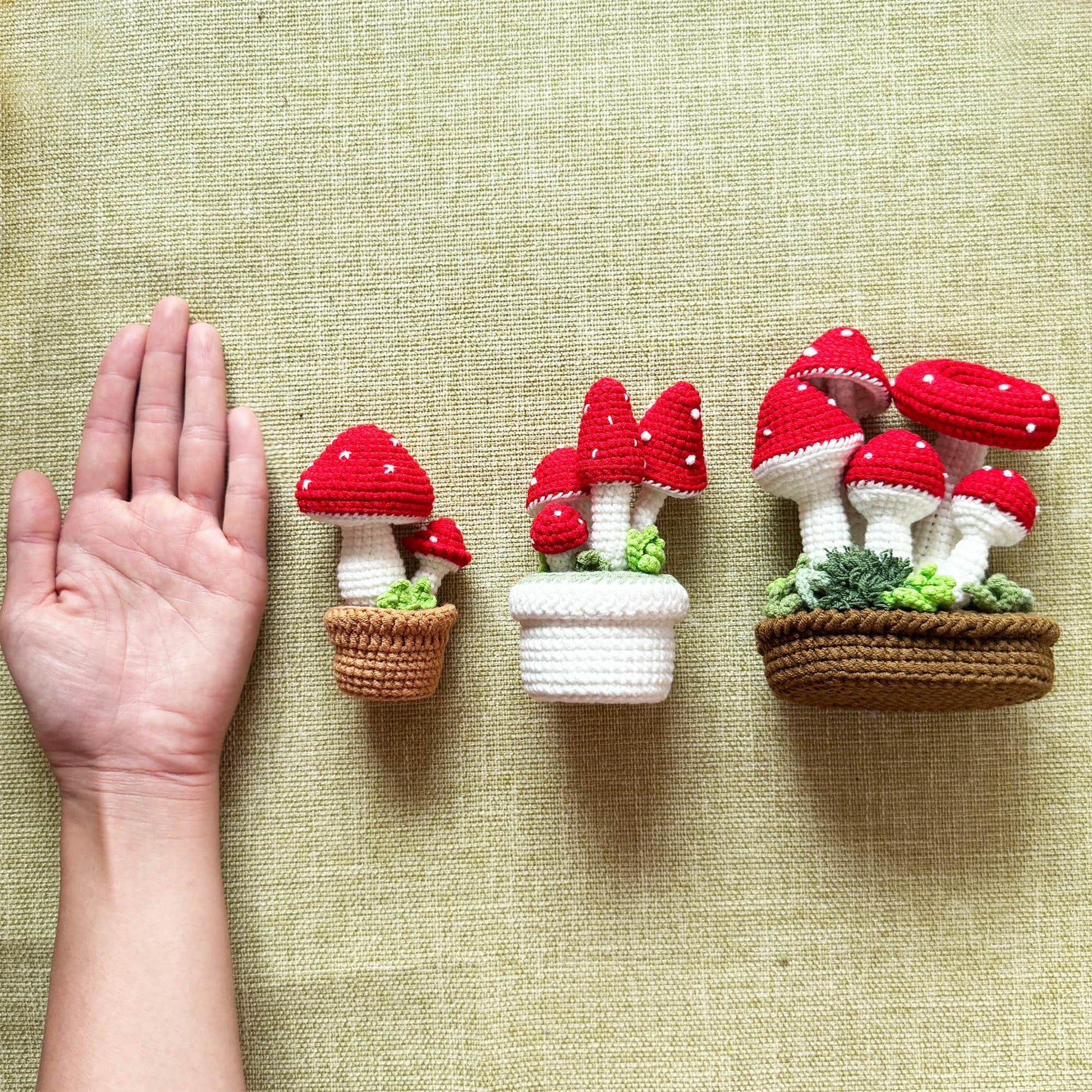 Handmade Crochet Mushroom Pot | Mushroom Decor - Dear John