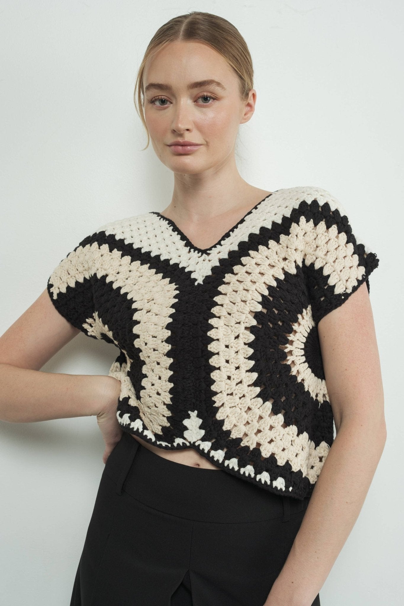 HANDMADE CROCHET SWEATER TOP - Dear John