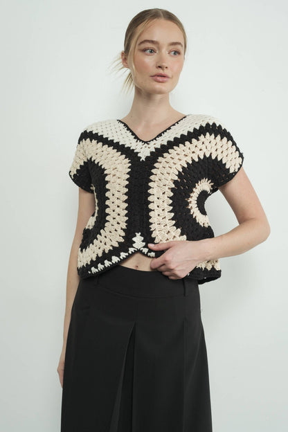 HANDMADE CROCHET SWEATER TOP - Dear John