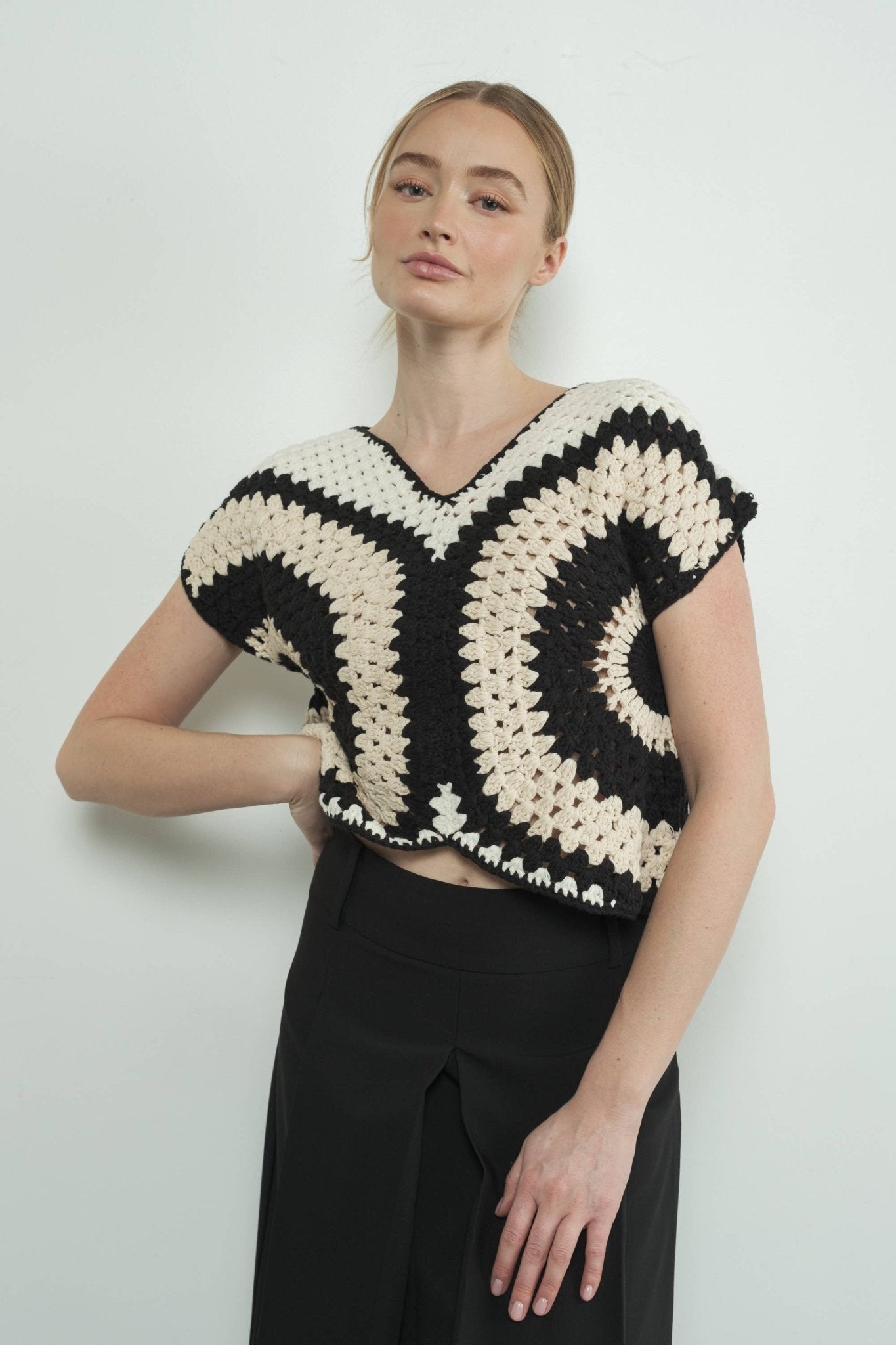 HANDMADE CROCHET SWEATER TOP - Dear John