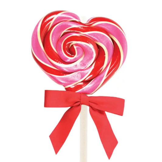 Handmade Heart - Shaped Lollipop - Wild Cherry - 2 oz - Dear John