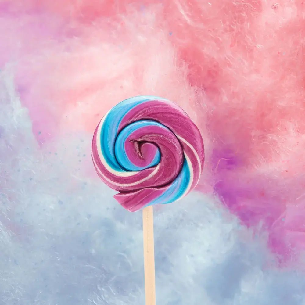 Handmade Lollipop - Tie Dye Cotton Candy - 1 oz - Dear John