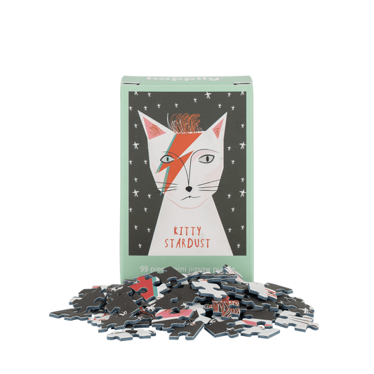 Happily Puzzles - Kitty Stardust - 99 Piece Mini Cat Jigsaw Puzzle - Dear John