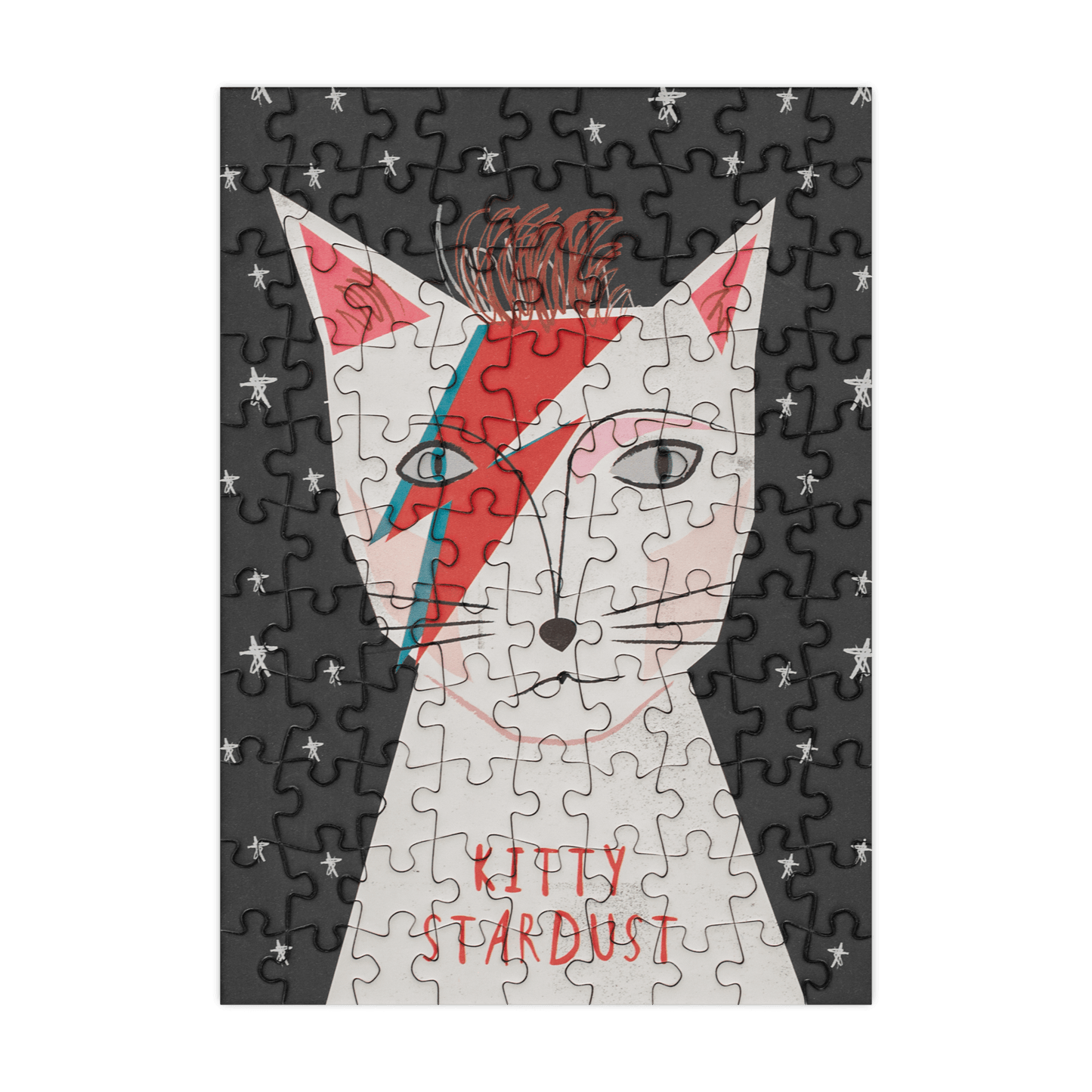 Happily Puzzles - Kitty Stardust - 99 Piece Mini Cat Jigsaw Puzzle - Dear John