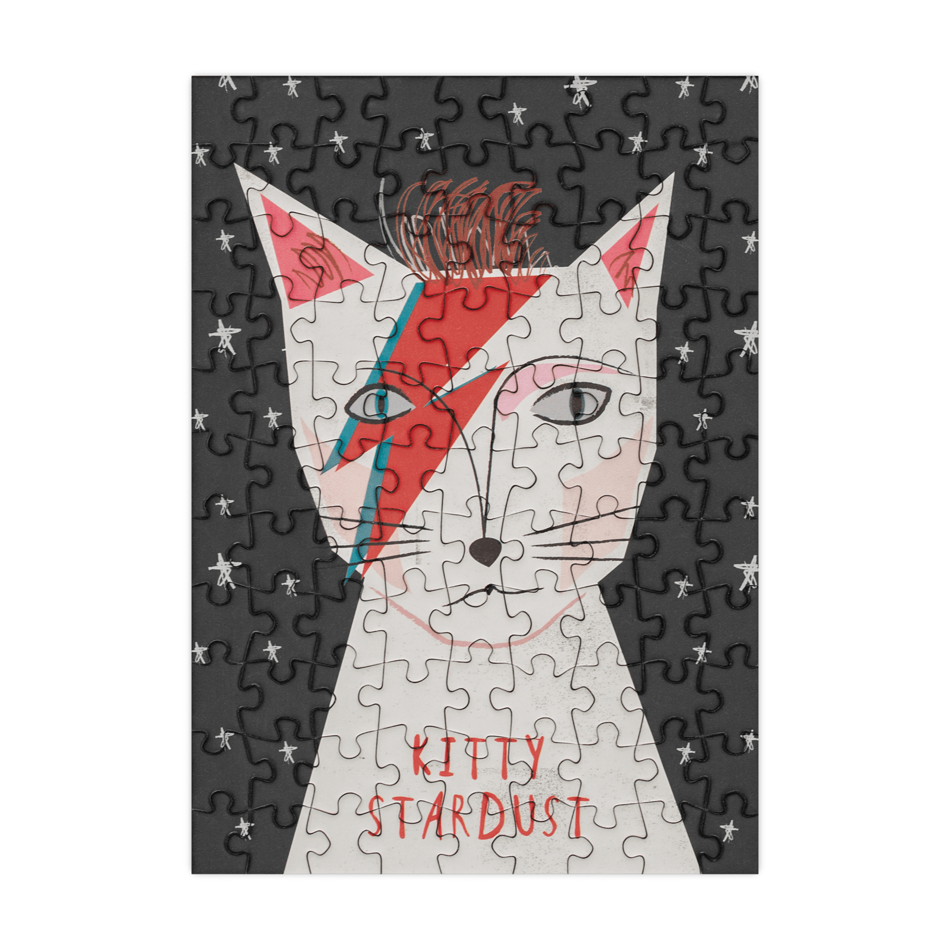 Happily Puzzles - Kitty Stardust - 99 Piece Mini Cat Jigsaw Puzzle - Dear John