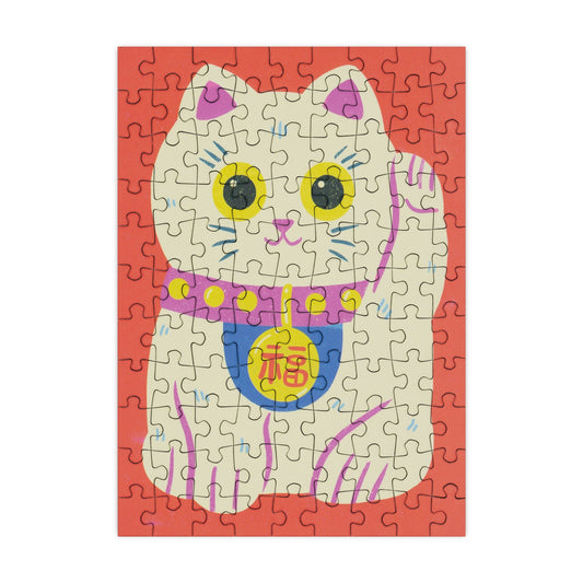 Happily Puzzles - Lucky Cat - 99 Piece Mini Jigsaw Puzzle - Dear John