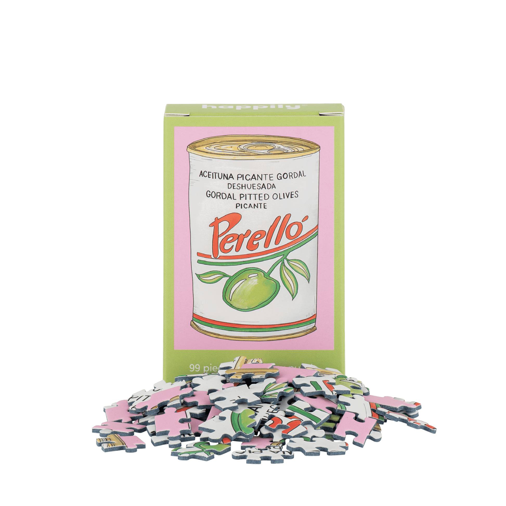 Happily Puzzles - Olives - 99 Piece Mini Jigsaw Puzzle - Dear John