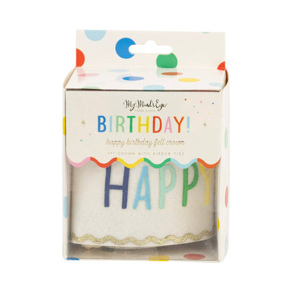 Happy Birthday Felt Crown - Dear John