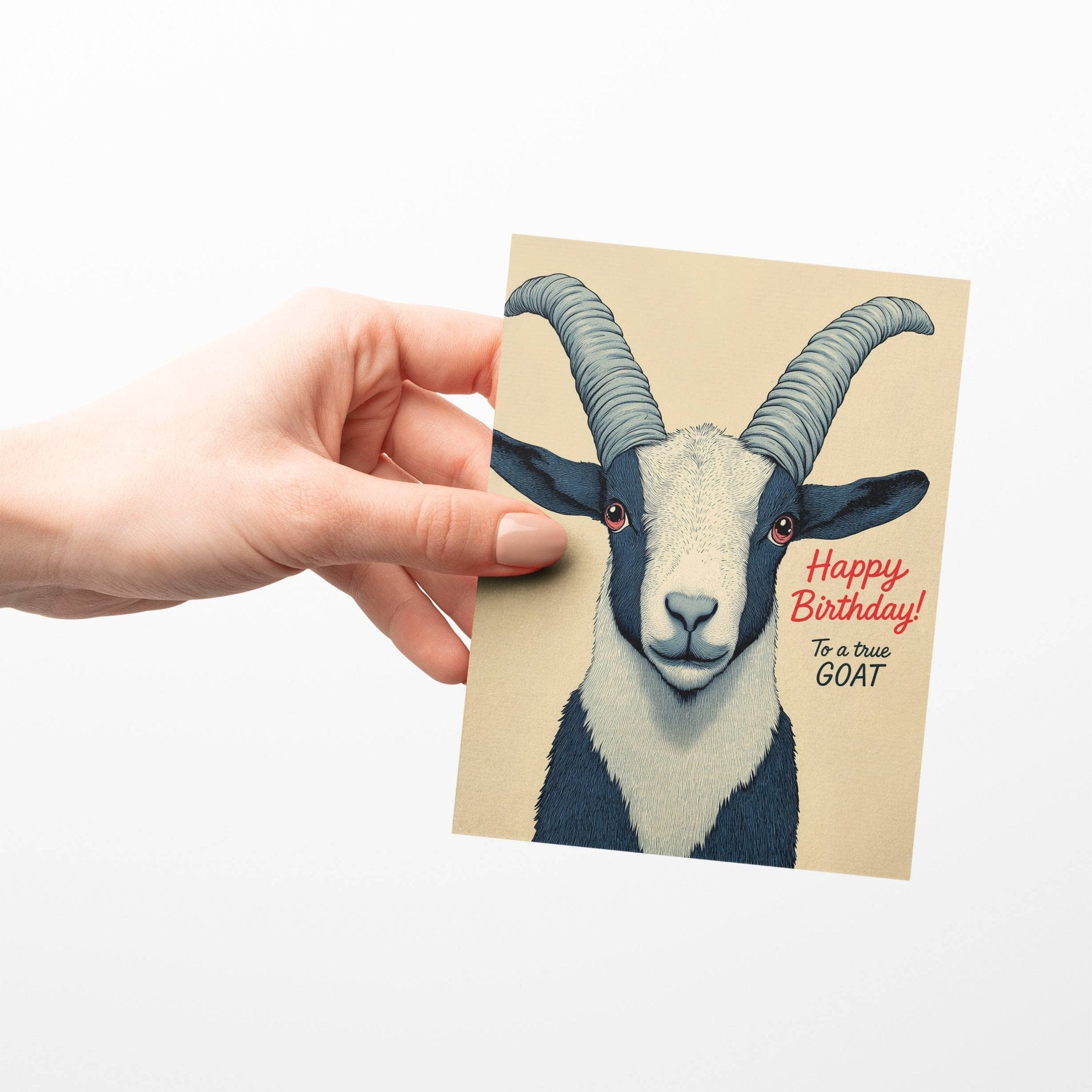 Happy Birthday, GOAT - A2 greeting card - Dear John