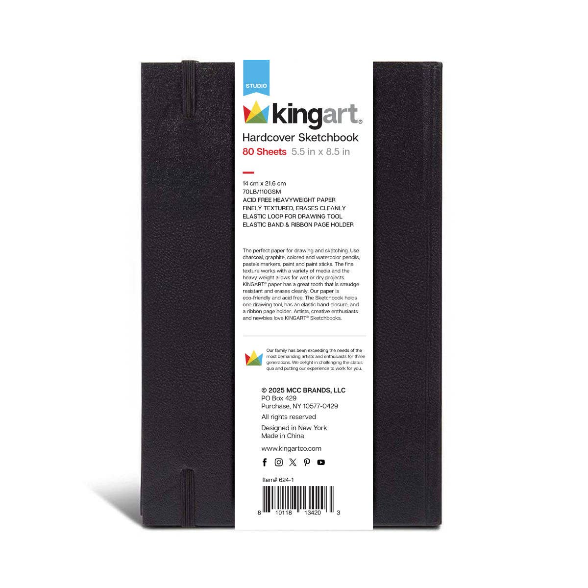 Hardcover Sketchbook - 5.5” x 8.5” 80 sheets - Dear John