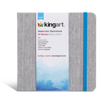 Hardcover Watercolor Paper Sketchbook 5.5” x 5.5” - 24 Pages - Dear John