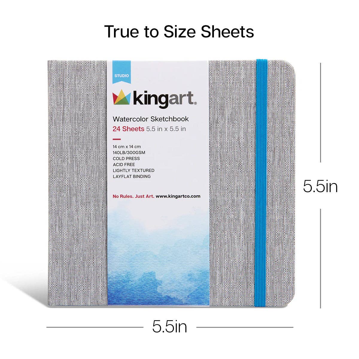 Hardcover Watercolor Paper Sketchbook 5.5” x 5.5” - 24 Pages - Dear John