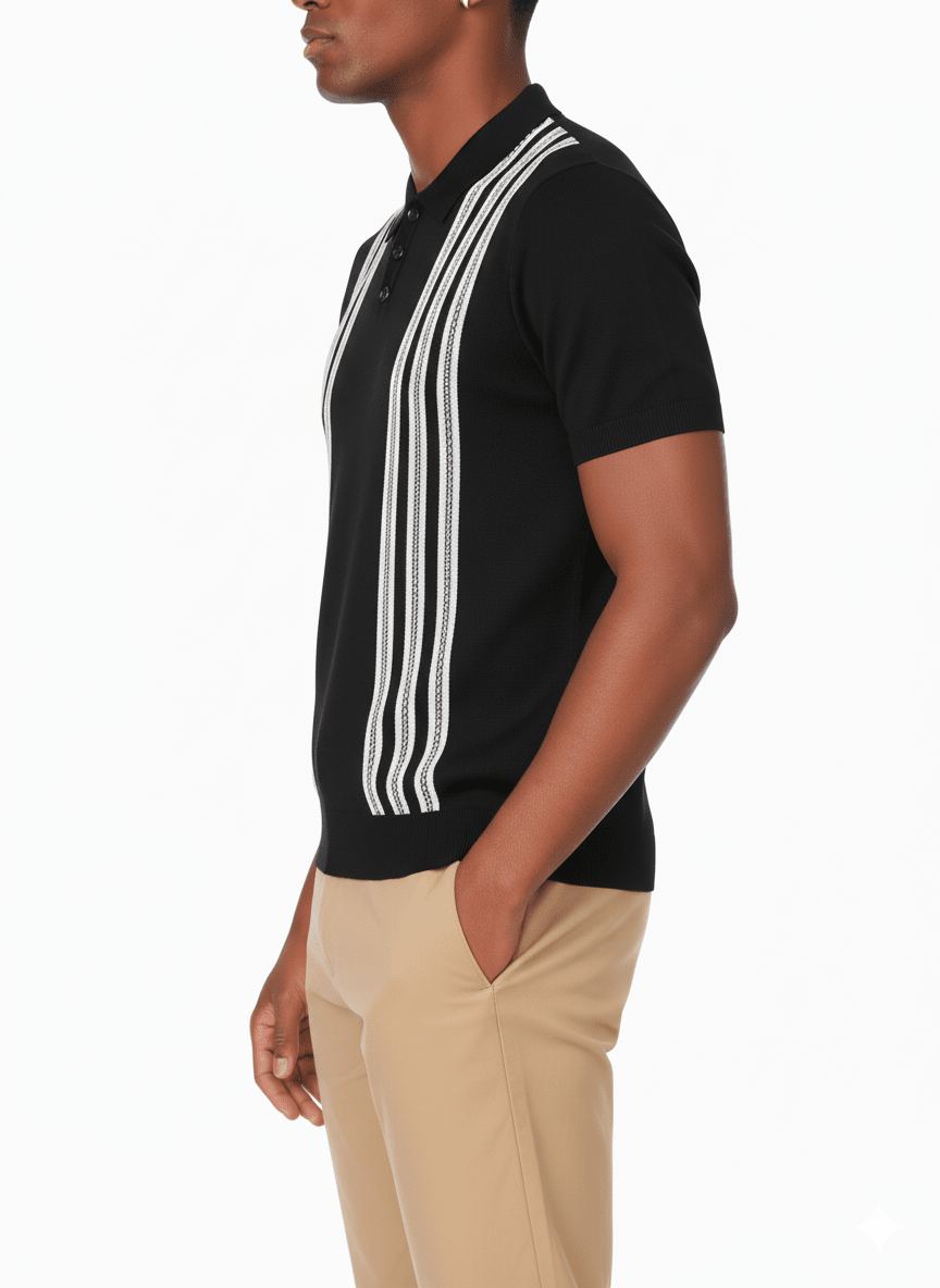 Hawk's Bay - Men's Textured Polo Shirt - Dear John