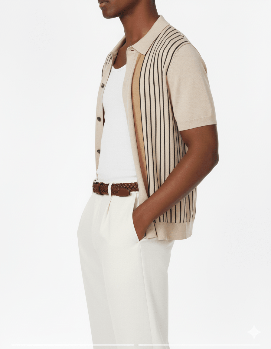 Hawk's Bay - Men's Textured Polo Shirt - Dear John