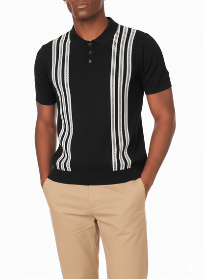 Hawk's Bay - Men's Textured Polo Shirt - Dear John