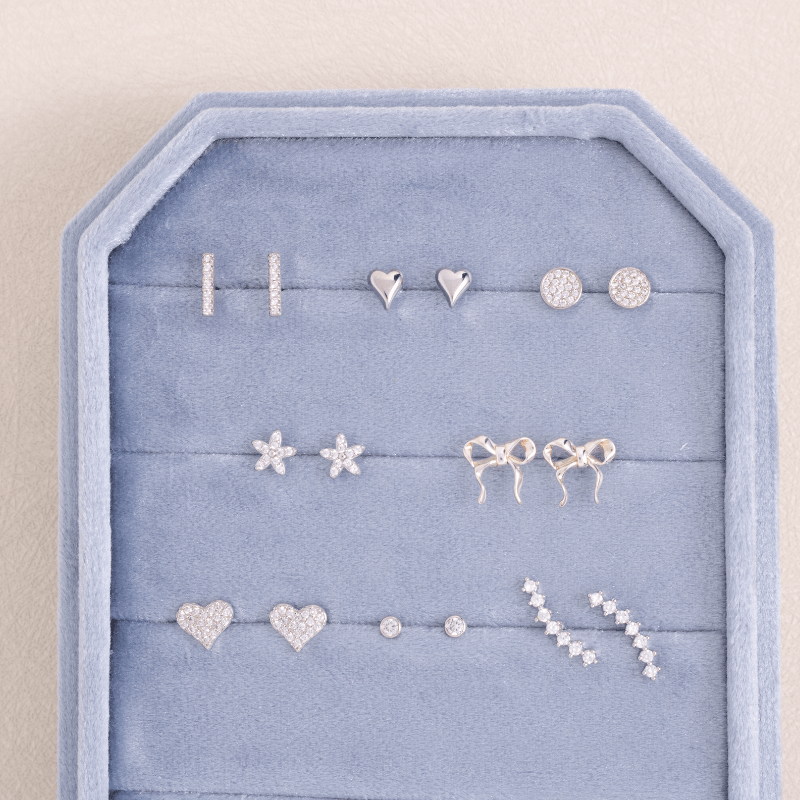 Heart Velvet Stud Gift Set - Dear John