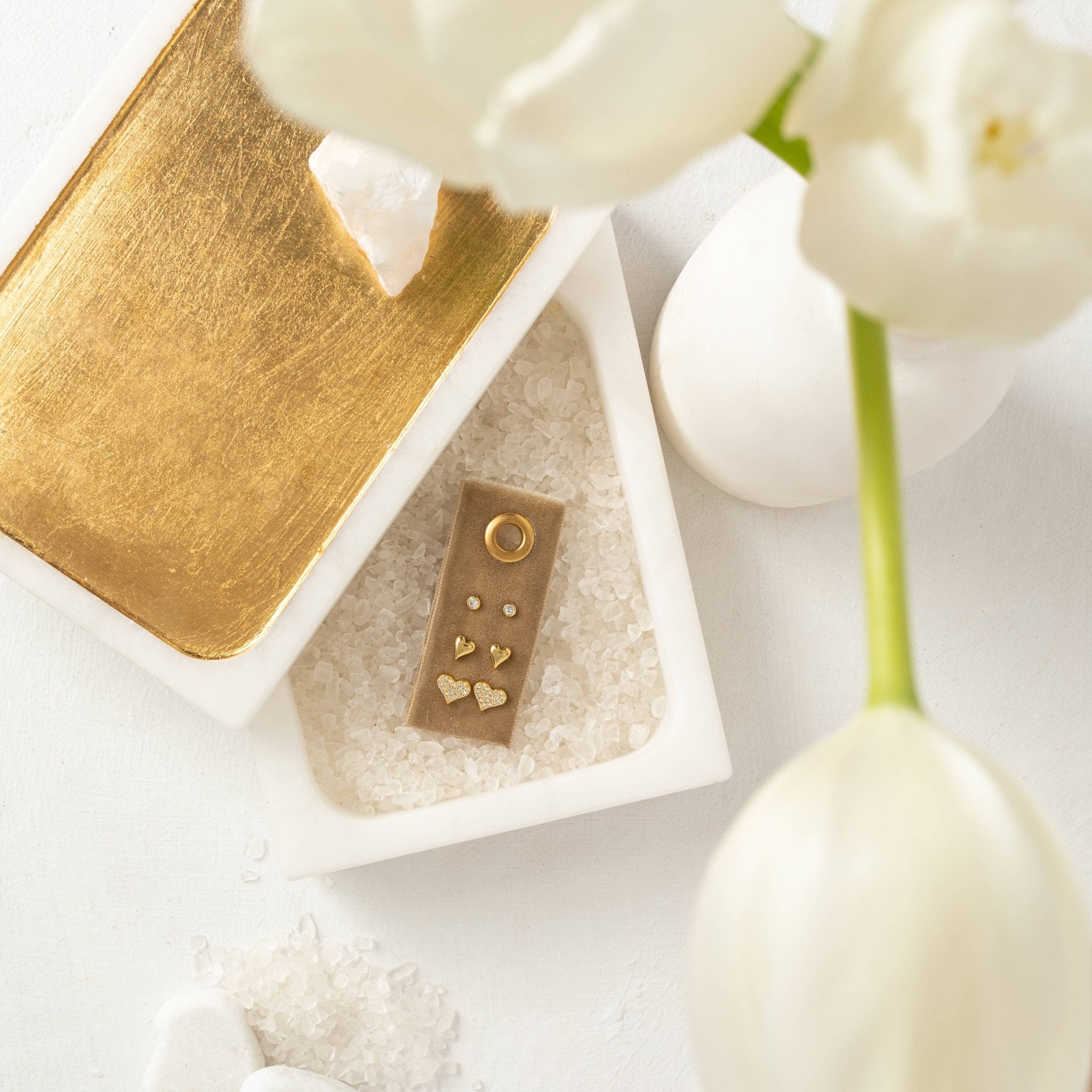 Heart Velvet Stud Gift Set - Dear John